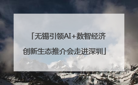 无锡引领AI+数智经济创新生态推介会走进深圳
