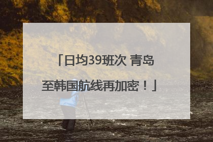 日均39班次 青岛至韩国航线再加密！
