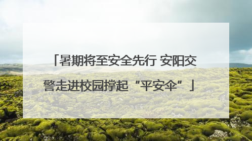 暑期将至安全先行 安阳交警走进校园撑起“平安伞”