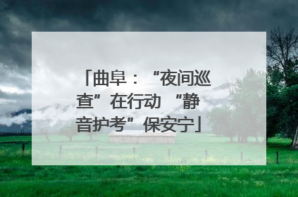 曲阜：“夜间巡查”在行动 “静音护考”保安宁