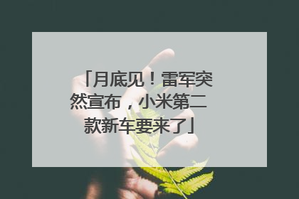 月底见！雷军突然宣布，小米第二款新车要来了