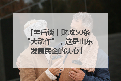 望岳谈｜财政50条“大动作”，这是山东发展民企的决心