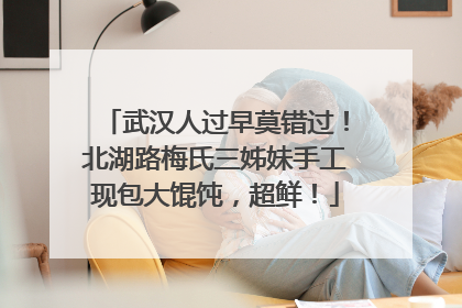 武汉人过早莫错过！北湖路梅氏三姊妹手工现包大馄饨，超鲜！