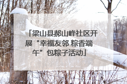 梁山县郝山峰社区开展“幸福友邻 粽香端午”包粽子活动