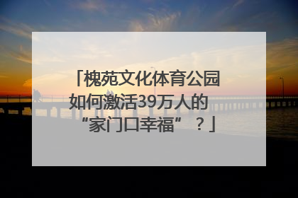 槐苑文化体育公园如何激活39万人的“家门口幸福”？