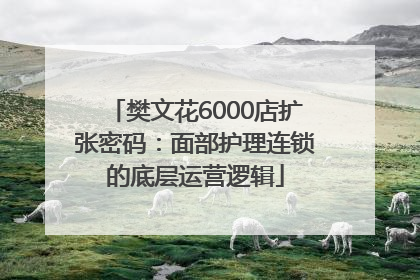 樊文花6000店扩张密码：面部护理连锁的底层运营逻辑
