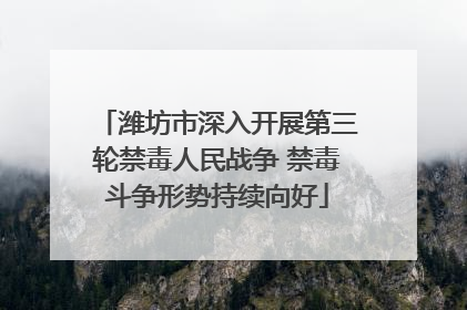 潍坊市深入开展第三轮禁毒人民战争 禁毒斗争形势持续向好