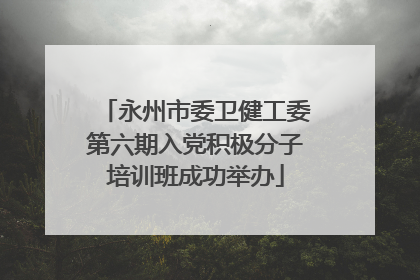 永州市委卫健工委第六期入党积极分子培训班成功举办