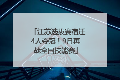 江苏选拔赛宿迁4人夺冠！9月再战全国技能赛