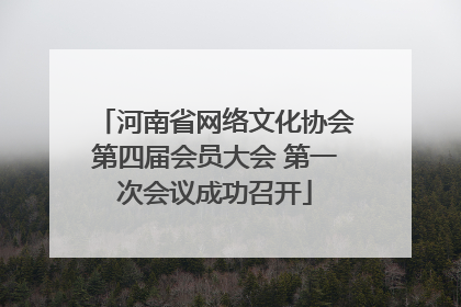 河南省网络文化协会第四届会员大会 第一次会议成功召开