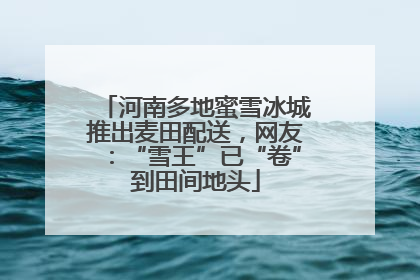 河南多地蜜雪冰城推出麦田配送，网友：“雪王”已“卷”到田间地头