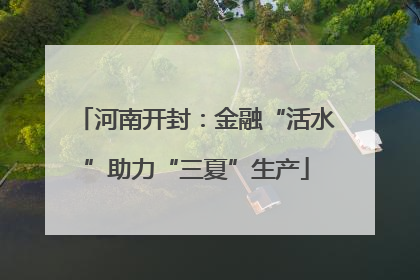 河南开封：金融“活水”助力“三夏”生产