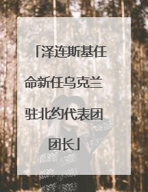 泽连斯基任命新任乌克兰驻北约代表团团长