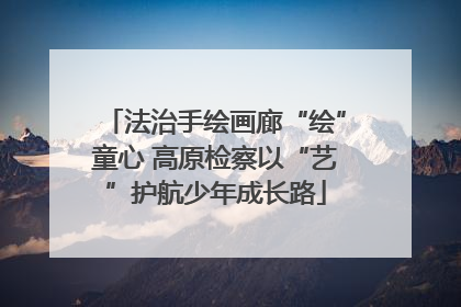 法治手绘画廊“绘”童心 高原检察以“艺”护航少年成长路