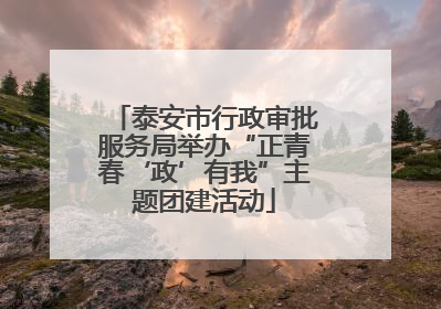 泰安市行政审批服务局举办“正青春‘政’有我”主题团建活动