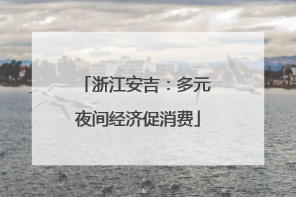浙江安吉：多元夜间经济促消费