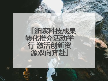 浙陕科技成果转化推介活动举行 激活创新资源双向奔赴