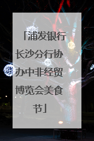 浦发银行长沙分行协办中非经贸博览会美食节