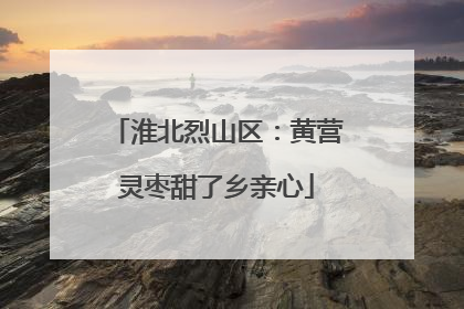 淮北烈山区：黄营灵枣甜了乡亲心