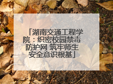 湖南交通工程学院：织密校园禁毒防护网 筑牢师生安全意识根基
