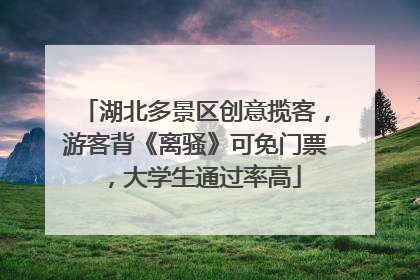 湖北多景区创意揽客，游客背《离骚》可免门票，大学生通过率高