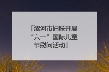漯河市妇联开展“六一”国际儿童节慰问活动