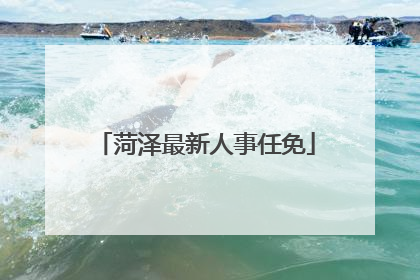 菏泽最新人事任免
