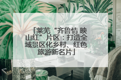 莱芜“齐鲁情 映山红”片区：打造全域景区化乡村、红色旅游新名片