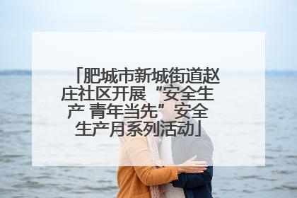 肥城市新城街道赵庄社区开展“安全生产 青年当先”安全生产月系列活动