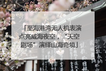 至海港湾无人机表演点亮威海夜空，“天空剧场”演绎山海奇境