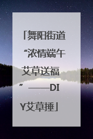 舞阳街道“浓情端午 艾草送福”——DIY艾草捶