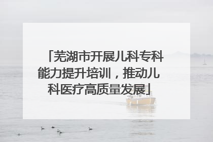 芜湖市开展儿科专科能力提升培训，推动儿科医疗高质量发展