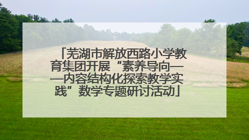 芜湖市解放西路小学教育集团开展“素养导向——内容结构化探索教学实践”数学专题研讨活动