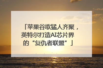 苹果谷歌猛人齐聚，英特尔打造AI芯片界的“复仇者联盟”