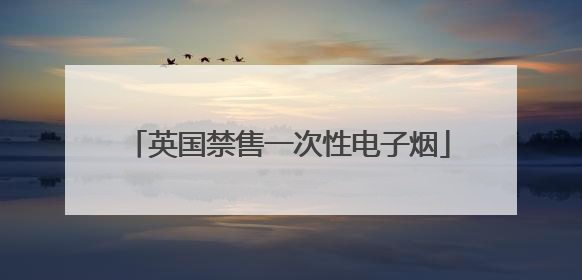 英国禁售一次性电子烟