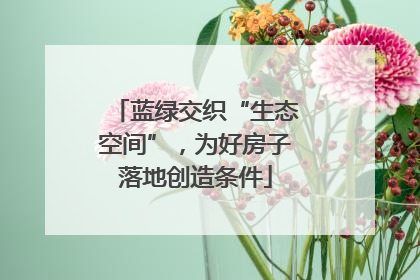 蓝绿交织“生态空间”，为好房子落地创造条件