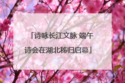诗咏长江文脉 端午诗会在湖北秭归启幕