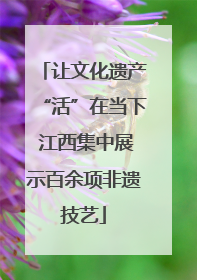 让文化遗产“活”在当下 江西集中展示百余项非遗技艺