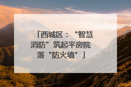 西城区：“智慧消防”筑起平房院落“防火墙”