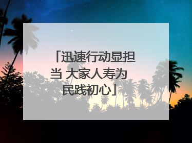 迅速行动显担当 大家人寿为民践初心
