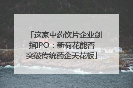 这家中药饮片企业剑指IPO：新荷花能否突破传统药企天花板