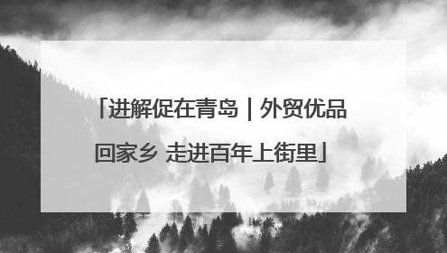 进解促在青岛｜外贸优品回家乡 走进百年上街里