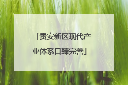 贵安新区现代产业体系日臻完善