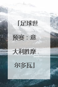 足球世预赛：意大利胜摩尔多瓦