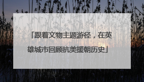 跟着文物主题游径，在英雄城市回顾抗美援朝历史
