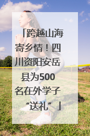 跨越山海寄乡情！四川资阳安岳县为500名在外学子“送礼”