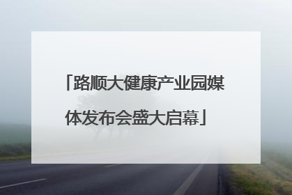 路顺大健康产业园媒体发布会盛大启幕