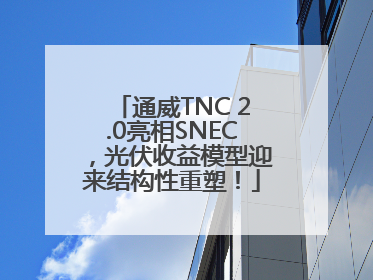 通威TNC 2.0亮相SNEC，光伏收益模型迎来结构性重塑！