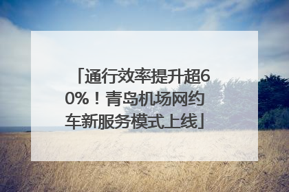 通行效率提升超60%！青岛机场网约车新服务模式上线