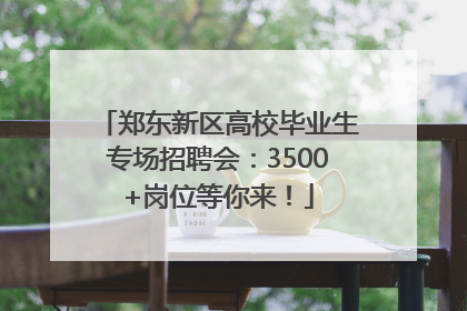 郑东新区高校毕业生专场招聘会：3500+岗位等你来！
